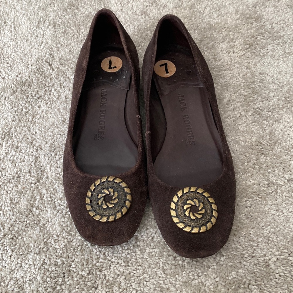 Jack Rogers suede flats